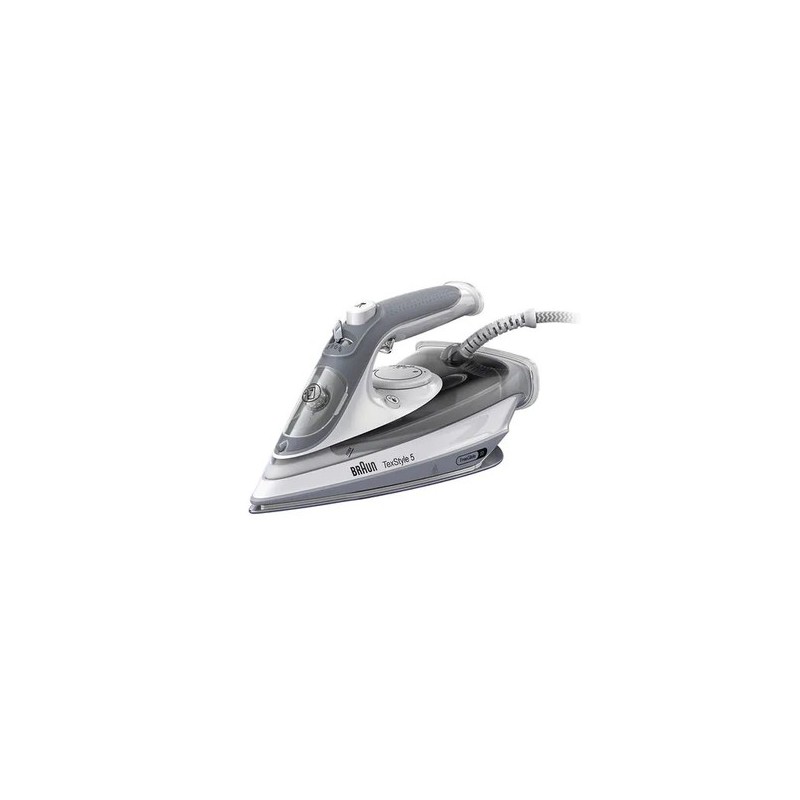 Braun TexStyle 5 SI 5078 GY Plancha vapor-seco EloxalPlus soleplate 2800 W Gris, Blanco