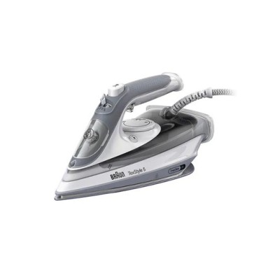 Braun TexStyle 5 SI 5078 GY Plancha vapor-seco EloxalPlus soleplate 2800 W Gris, Blanco