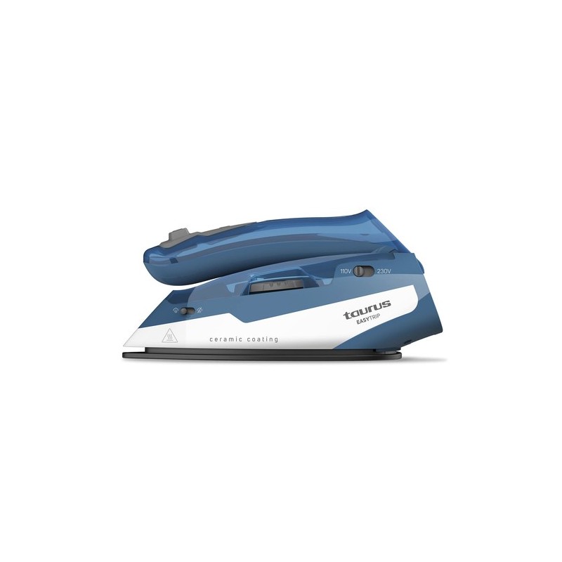 Taurus EasyTrip Plancha vapor-seco Suela de cerámica 1000 W Azul, Blanco