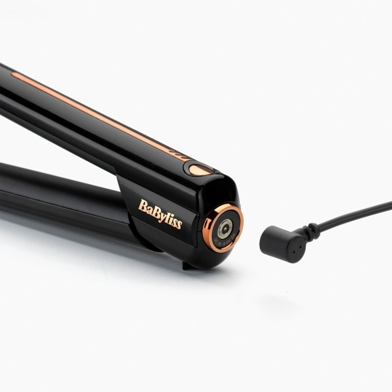 BaByliss Cordless 9000U Utensilio de peinado Plancha de pelo Caliente Negro