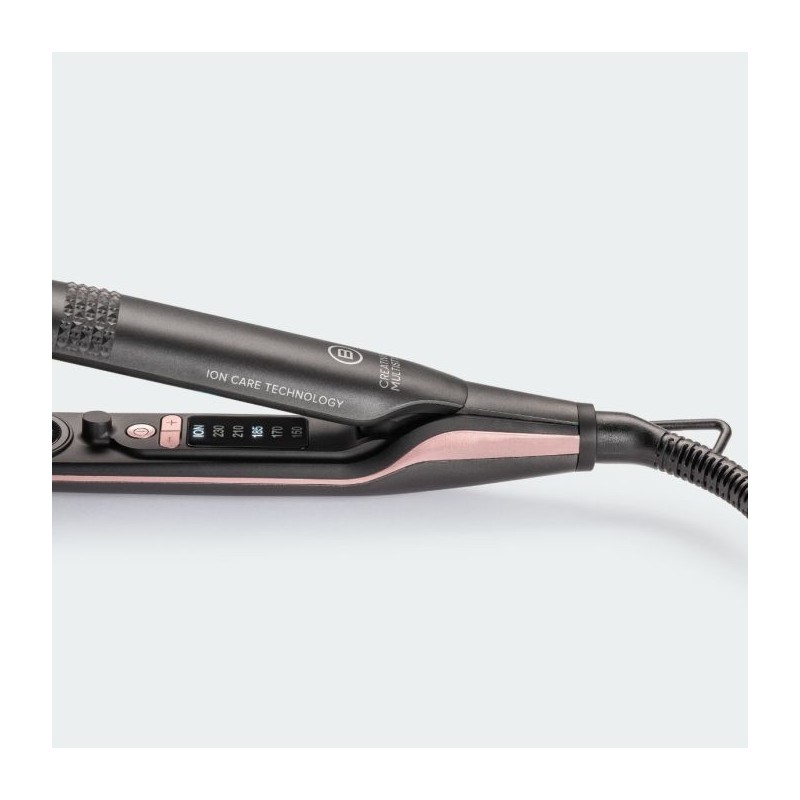 Bellissima Creativity Multistyle Plancha de pelo Caliente Negro, Rosa 2 m