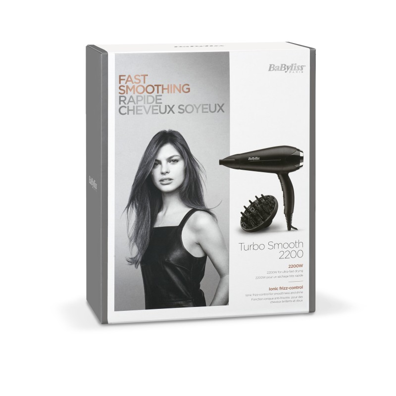 BaByliss D572DE secador 2200 W Negro