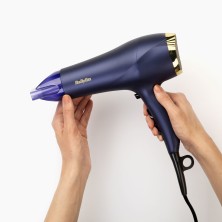 BaByliss Midnight Luxe 2300 secador 2300 W Azul, Oro