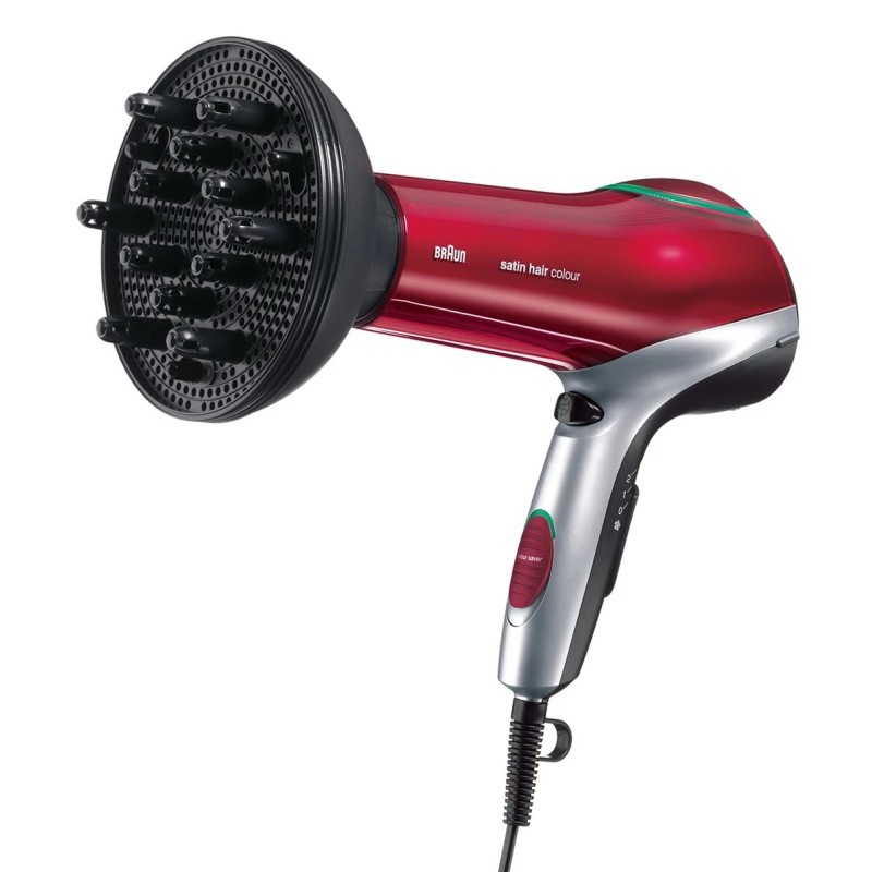 Braun HD770 secador 2200 W Rojo, Plata