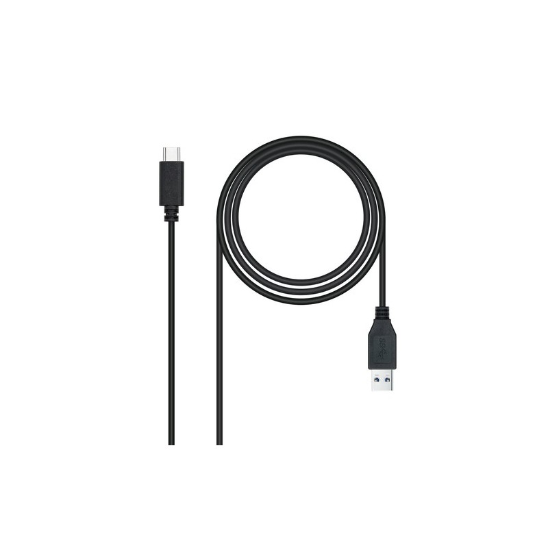 Nanocable Cable USB 3.1 Gen2 10Gbps 3A, tipo USB-C/M-A/M, negro, 1.5 m