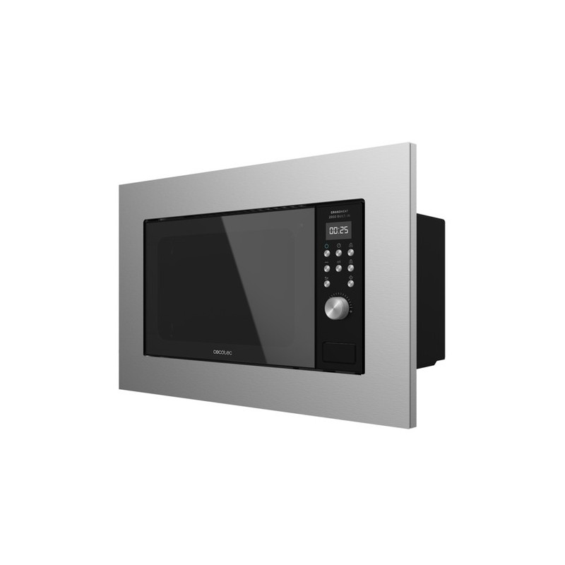 Cecotec 01380 microondas Integrado Microondas con grill 20 L 700 W Negro, Acero