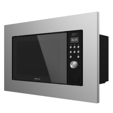 Cecotec 01380 microondas Integrado Microondas con grill 20 L 700 W Negro, Acero