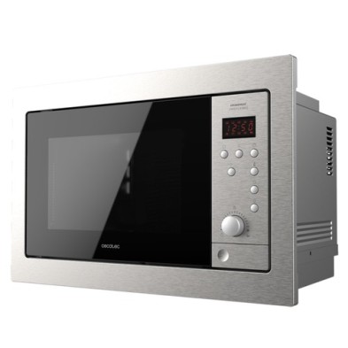Cecotec 01391 microondas Integrado Microondas con grill 25 L 900 W Negro, Acero