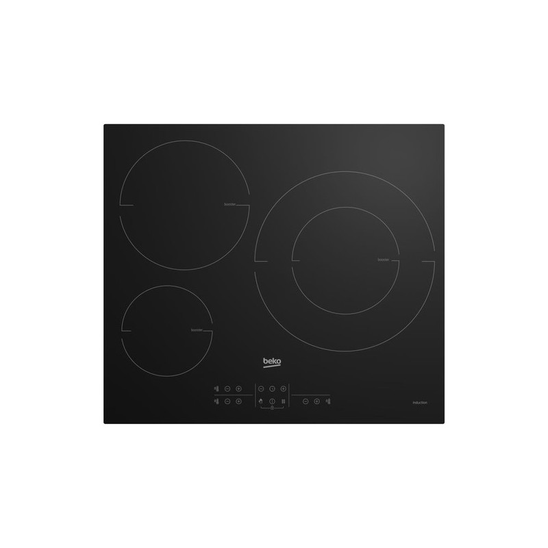 Beko HII63205MT hobs Negro Integrado 58 cm Con placa de inducción 3 zona(s)