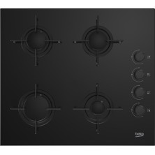 Beko HING 64120 SB hobs Negro Integrado 65 cm Encimera de gas 4 zona(s)