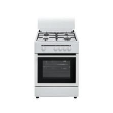 Vitrokitchen CB60BB cocina Cocina independiente Gas Encimera de gas Negro, Blanco