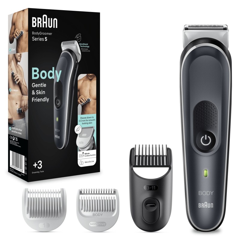 Braun BodyGroomer BG5340 Negro, Plata