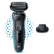 Braun Series 5 51-M1200s Máquina de afeitar de láminas Recortadora Negro, Azul