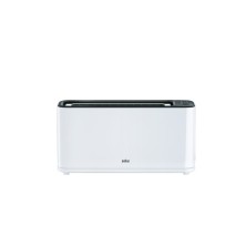 Braun HT3100WH tostadora 1 rebanada(s) 1000 W Negro, Blanco