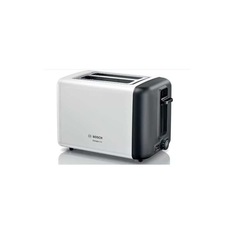 Bosch TAT3P421 tostadora 2 rebanada(s) 970 W Negro, Blanco