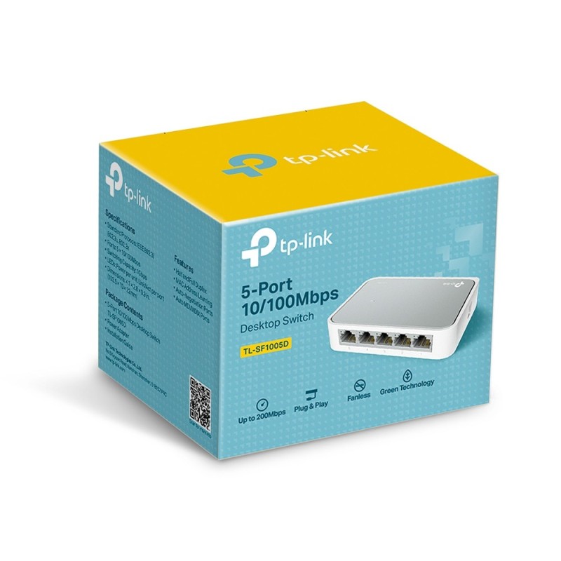 TP-Link TL-SF1005D Gestionado Fast Ethernet (10/100) Blanco