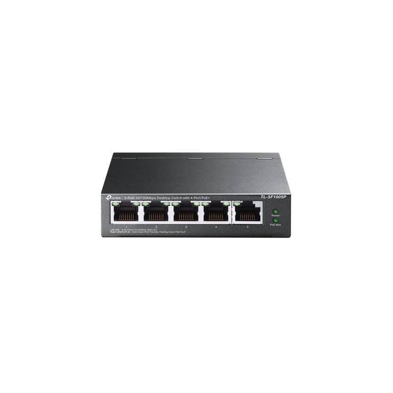 TP-Link TL-SF1005P No administrado Fast Ethernet (10/100) Energía sobre Ethernet (PoE) Negro