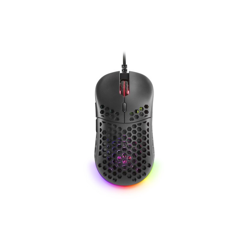 Mars Gaming MM55 Negro Ratón Gaming RGB Chroma Ultra-ligero 55g 12800 DPI