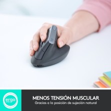 Logitech MX Vertical ratón Oficina mano derecha RF Wireless + Bluetooth Óptico 4000 DPI