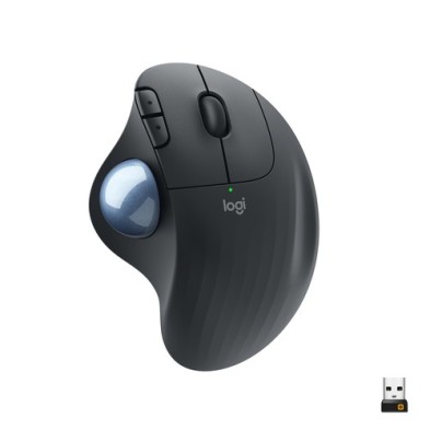 Logitech Ergo M575 ratón Oficina mano derecha RF Wireless + Bluetooth Trackball 2000 DPI