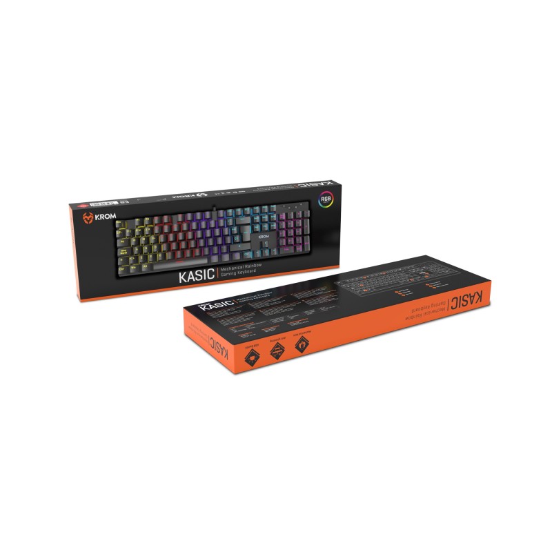 Krom Kasic teclado Juego USB QWERTY Inglés Negro