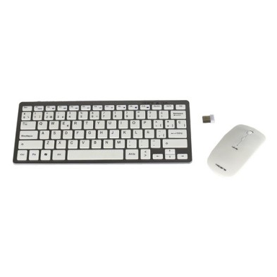 Tacens Levis Combo V2 teclado Ratón incluido RF inalámbrico Metálico, Blanco