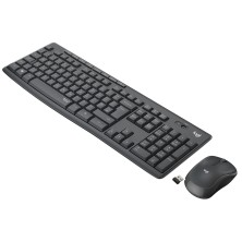 Logitech MK295 Silent Wireless Combo teclado Ratón incluido Oficina USB QWERTY Español Grafito