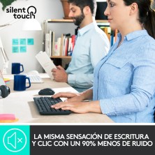 Logitech MK295 Silent Wireless Combo teclado Ratón incluido Oficina USB QWERTY Español Grafito