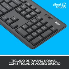 Logitech MK295 Silent Wireless Combo teclado Ratón incluido Oficina USB QWERTY Español Grafito