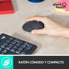 Logitech MK295 Silent Wireless Combo teclado Ratón incluido Oficina USB QWERTY Español Grafito