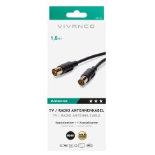 Vivanco 48/20 15GB cable coaxial 1,5 m IEC Negro