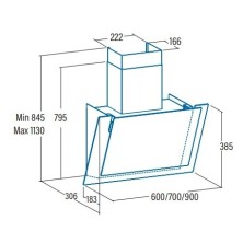 CATA VALTO 700 XGBK De pared Negro 575 m³/h A+