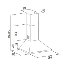 CATA V-6000 X De pared Acero inoxidable 480 m³/h C