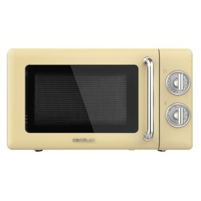 Cecotec 01708 microondas Encimera Microondas con grill 20 L 700 W Beige, Acero inoxidable