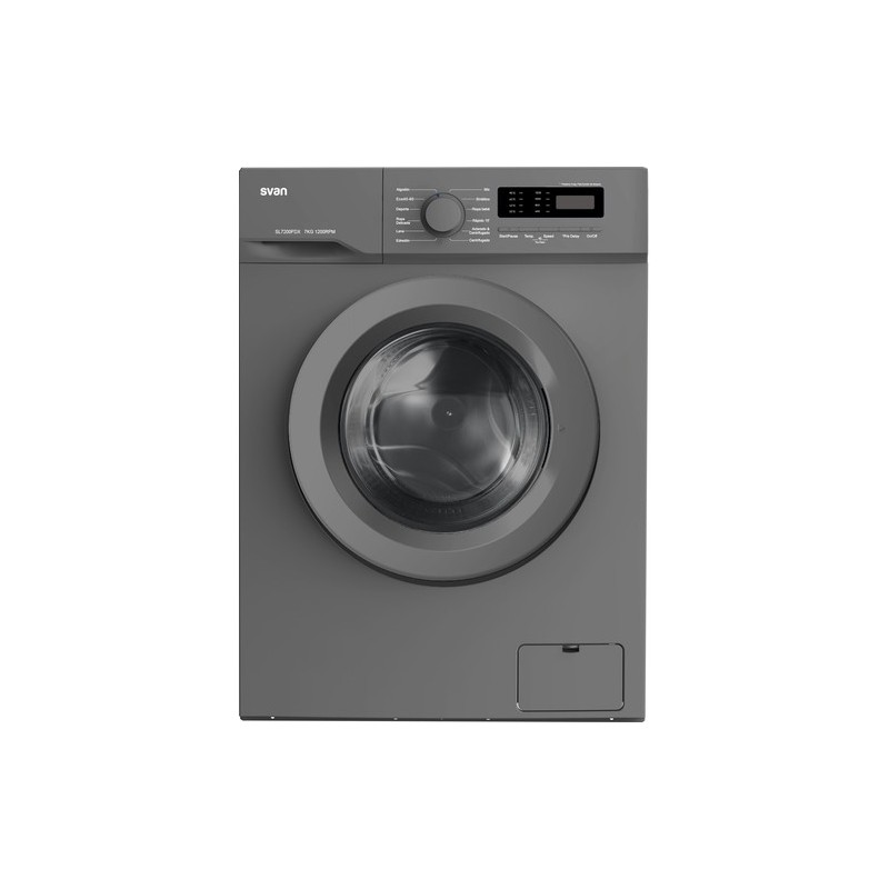 SVAN SL7200FDX lavadora Carga frontal 7 kg 1200 RPM Acero inoxidable