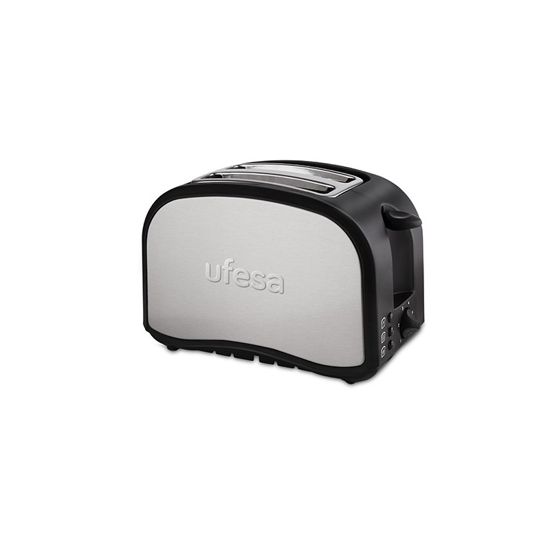 Ufesa TT7985 2 rebanada(s) 800 W Negro, Plata