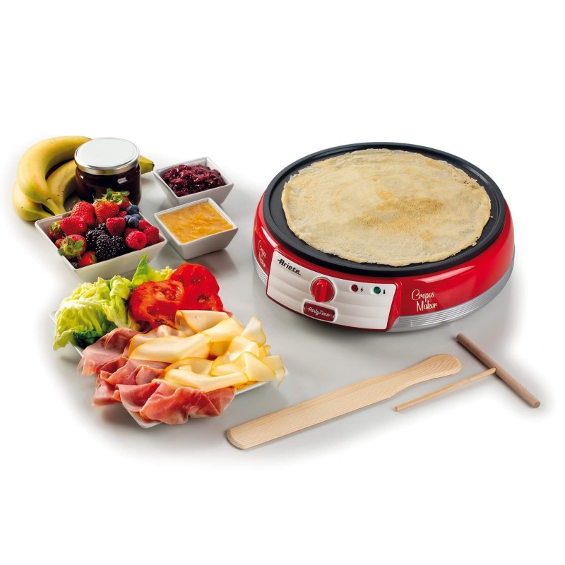Ariete Party Time 0202/00 crepera 1 crep(s) 1000 W Rojo, Plata, Blanco