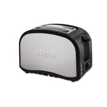 Ufesa TT7985 2 rebanada(s) 800 W Negro, Plata