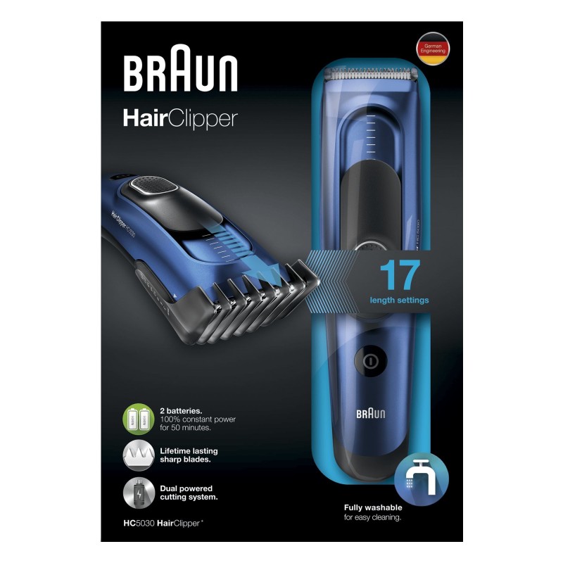 Braun HC5030 Negro, Azul 17 Níquel-metal hidruro (NiMH)