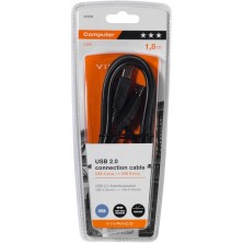 Vivanco CC U4 18 cable USB USB 2.0 1,8 m USB A USB B Negro