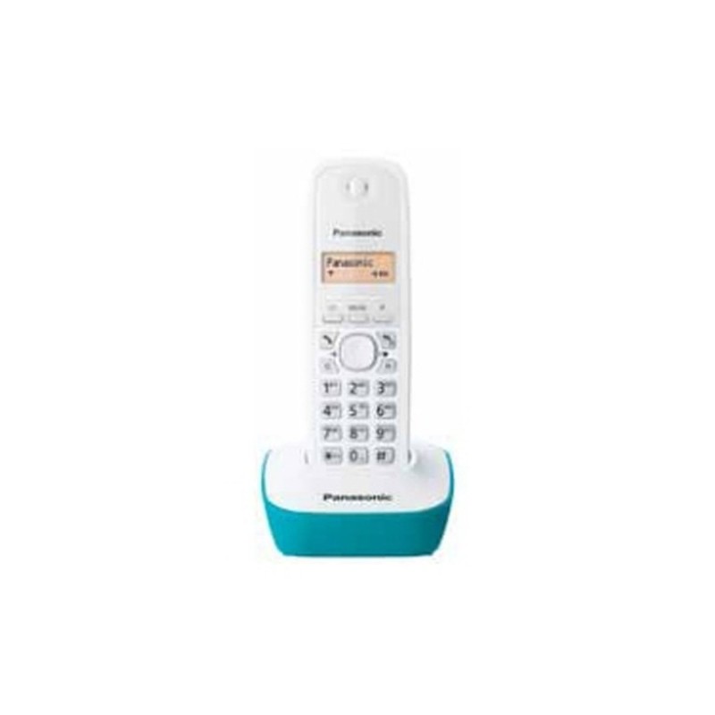 Panasonic KX-TG1611 Teléfono DECT Identificador de llamadas Turquesa, Blanco