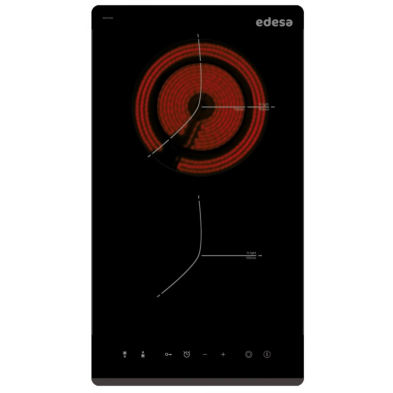 Placa de Vitrocerámica Edesa EVT-3220 B Negro Integrado 29 cm 2 zonas