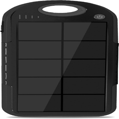 Batería auxiliar Ksix BXBA4000S01 -  4000 mAh solar con Micro USB, negro