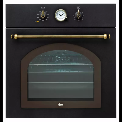 Horno Teka HR 750 - Multifunción Turbo, 57 Litros, 2 Carriles telescópicos, Gris Antracita, A