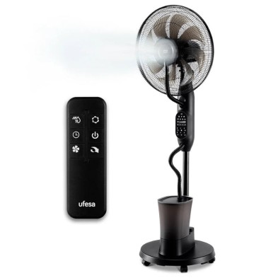 Ventilador Nebulizador Ufesa, 60 W, 9 Velocidades, 8 Aspas, Mando a distancia, Temporizador