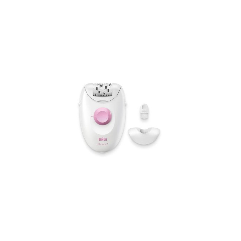 Braun Silk-épil 1 1-010 depiladora 20 pinzas Rosa, Blanco