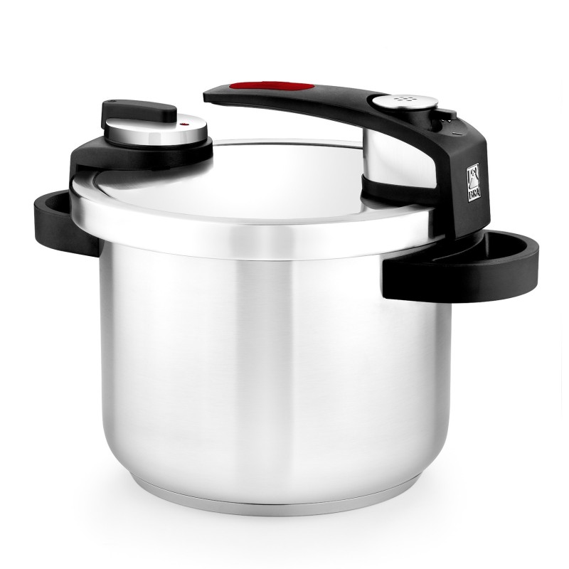 BRA A185601 olla a presión 4 L Plata