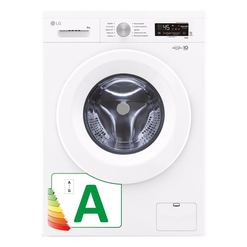 LG F4X1008NWH lavadora Carga frontal 8 kg 1400 RPM Blanco