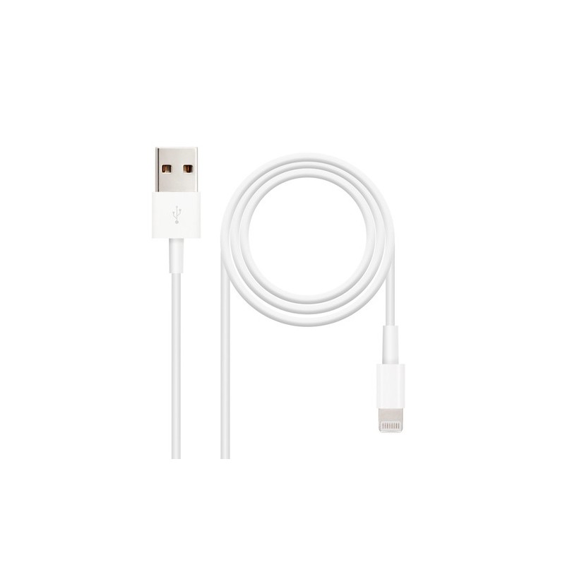 Nanocable CABLE LIGHTNING IPHONE A USB 2.0, IPHONE LIGHTNING-USB A/M, 1.0 M