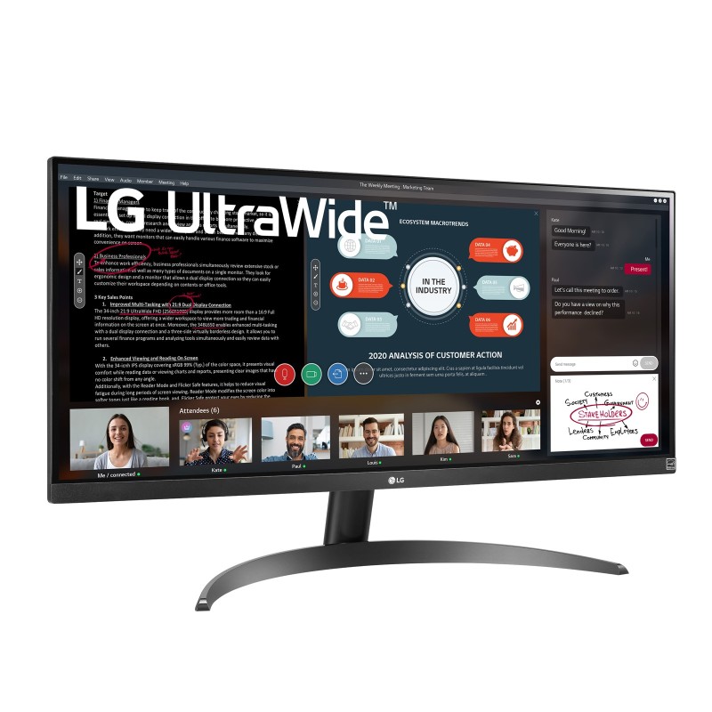 LG 29WP500-B pantalla para PC 73,7 cm (29") 2560 x 1080 Pixeles UltraWide Full HD LED Negro